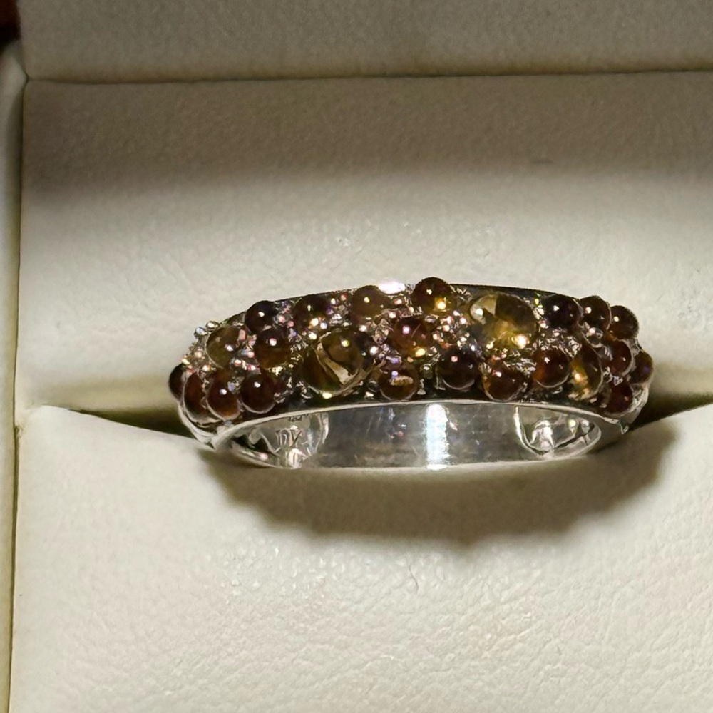 John Hardy LaVA Amber Quartz/Citrine Gemstone Band Ring Size 7/7.5